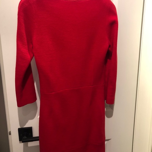 Sandro Ravie stretch wool red dress - Picture 5 of 7